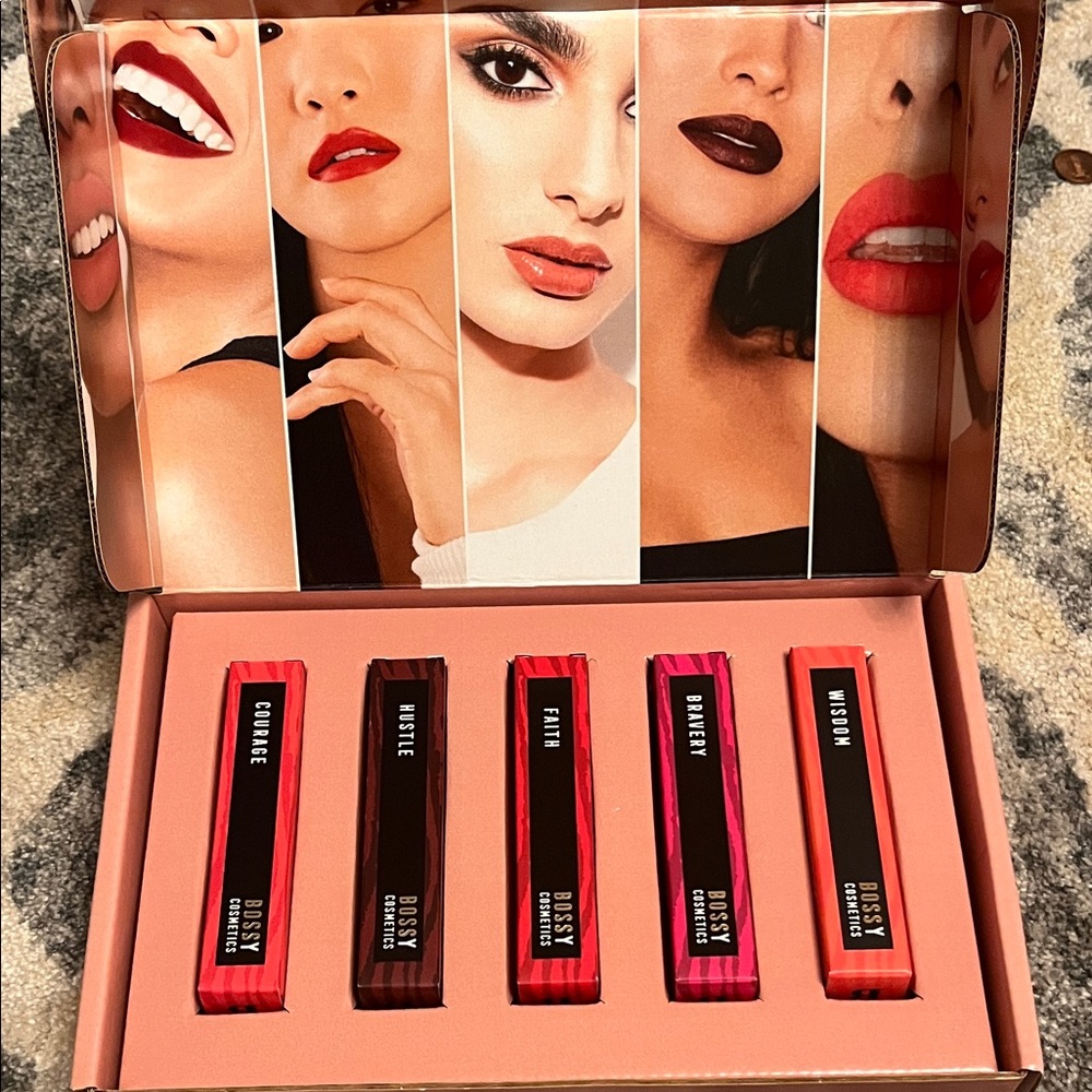 Sky Glam Lipstick Set - Rouge, Noir, Fuchsia, Burgundy, Maroon